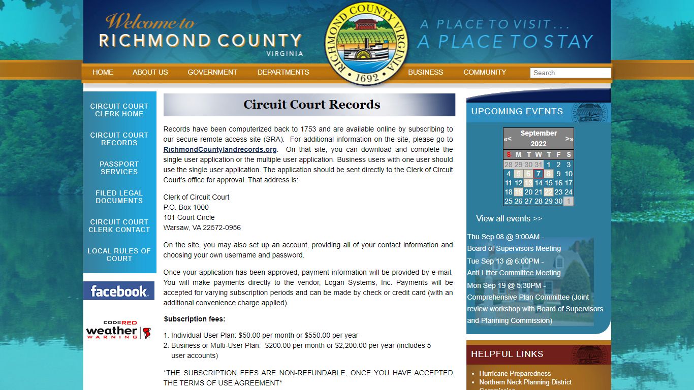 Circuit Court Records - Richmond County, Virginia